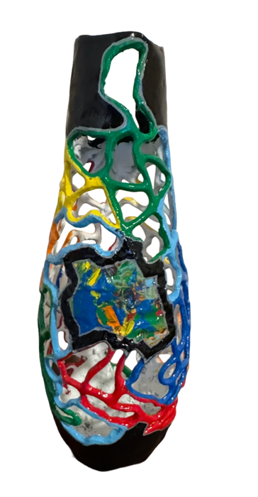 King Creations (C) Modern Twisted Metal Vase