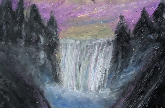 Purple Falls by Laura Bernardeschi Nelson 