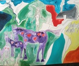 Clover hoofed rock deer