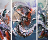 Yalli-dance of drops in the Universe.(triptych).130X240.canvas.acrilic.2024.