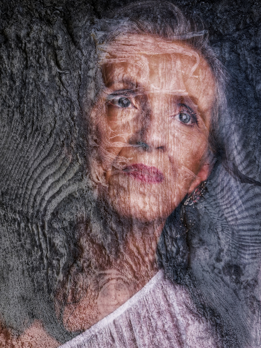 Crystallization of Presence ​.A Portrait Inscribed in Salt and Wood