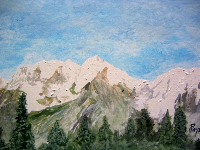 The Mont Blanc from Saint-Gervais-les-Bains.