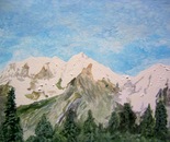 The Mont Blanc from Saint-Gervais-les-Bains.