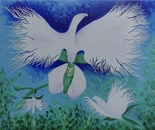 Japanese White Dove Egret Orchid