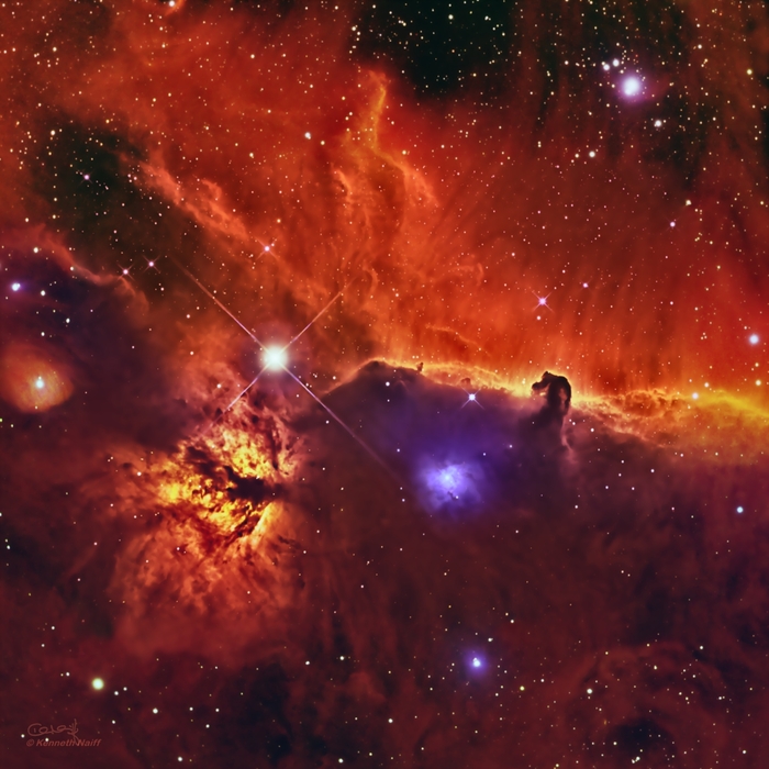 Horsehead & Flame Nebulae - Charging Through the Night Sky!