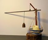 Chronometer of Light — Philosophical Sculptural Lamp with Antique Chinese Scale Beam