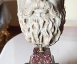 Marcus Aurelius head white marble Imperial Porphyry base Grand Tour
