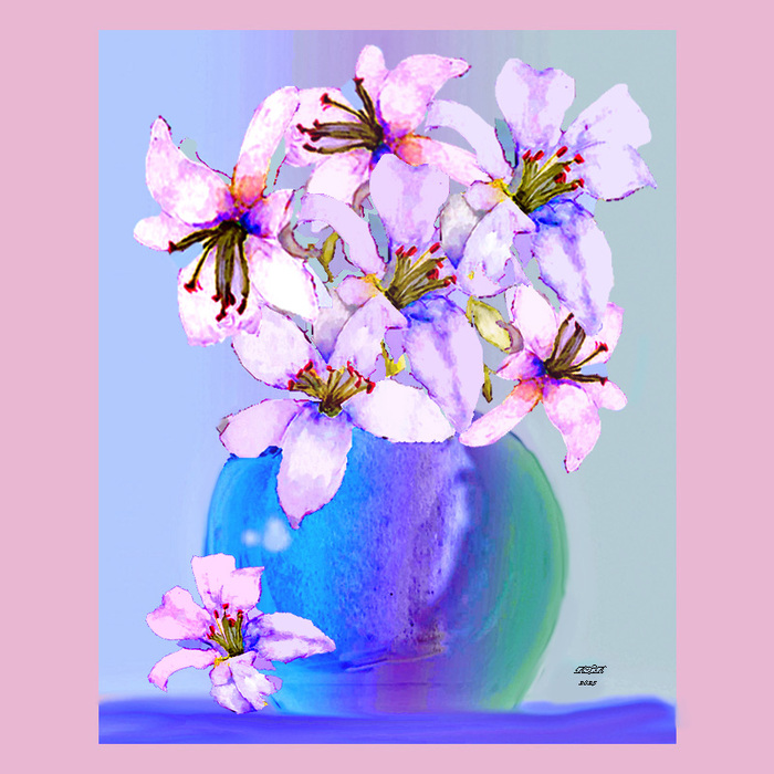 pearlized vase