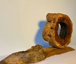“Altar of Time & Cloud” Sculpture in Fragrant Sandalwood and Lightning-Struck Wood