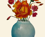 orange in blue
