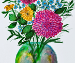 multicolor vase
