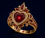 Royal Heart Gemstone Ring
