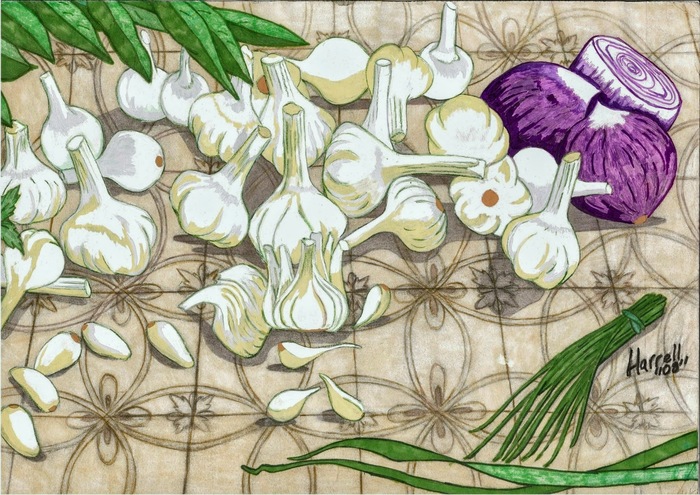 A few garlic