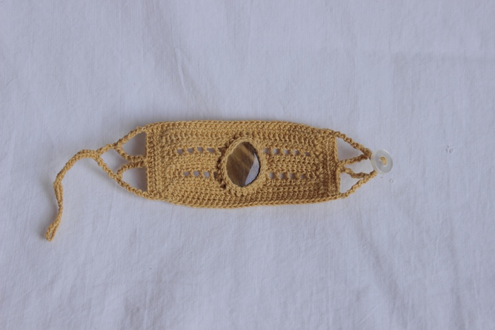 TIGER'S EYE CROCHET BRACELET