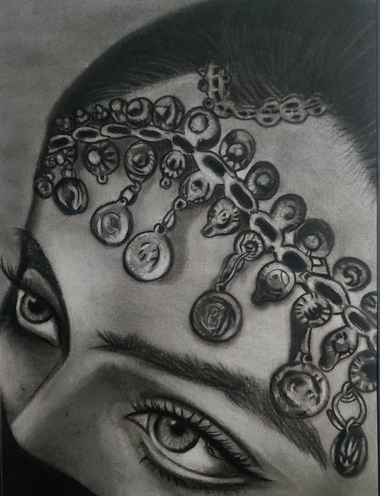 Untitled / Nazanin Rafiee Boldaji / 29 × 36 cm / 2024 / Charcoal and Graphite / Price not provided