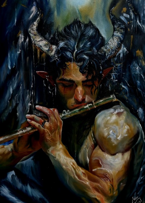 Fisher / Dorsa Poorebrahim Zade / 60 × 45 cm / 2026 / Oil on Canvas / $500