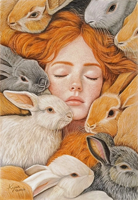 A Quiet Place Within / Arian Rezaie / 29.5 × 42 cm / 2026 / Colored Pencil on Paper / $650
