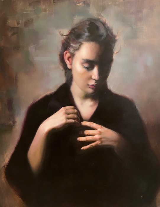 Amid Silence / Sepideh Ershadian / 100 × 70 cm /  2024 / Oil Colour / $3,000