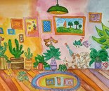 Home of My Lovely Dogs / Andia Nouralizadeh / 35 × 50 cm / 2026 / Watercolor / $100