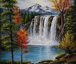 Waterfall View / Sharare Jahangiri / 50 × 70 cm / 2018 / Oil Paint / Price not provided
