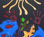 Born from Darkness / Baran Keykhai / 60 × 80 cm / 2026 / Acrylic / $3,000