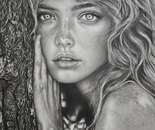 Depth of Gaze / Afsaneh Sarabi / 80 × 60 cm / 2025 / Graphite on Paper / $1,000