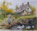 My Little Paradise / Saeede Shamsi / 56 × 76 cm / 2026 / Watercolor / Price upon request /
