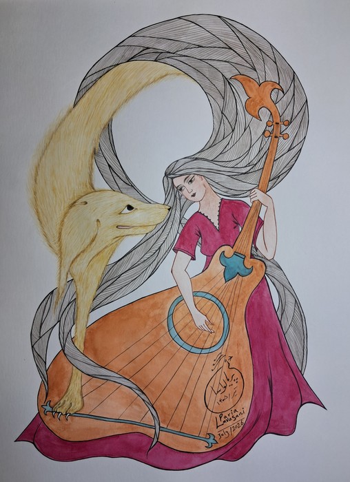 Harmony / Paria Sadat Lavasani / 20 × 30 cm / 2026 / Gouache, Watercolor, and Ink on Paper / Not for Sale