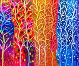 The Dance of Life in the Season / Matina Moaven Saiedi Noughabi / 30 × 40 cm / 2025 / Pastel-Gouache / Price not provided