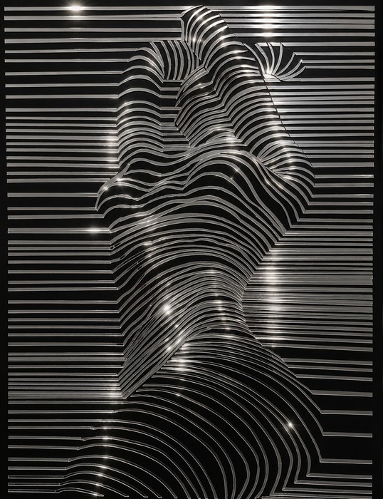 Sleep / Mohammad Mahdi Sami Babaki / 60 × 80 cm / 2026 / Mirror Work on Canvas / $400