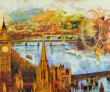 Golden Hour. Westminster & Thames Study, London