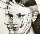 Contradiction / Ghazal Dehdarnasab / 30 × 42 cm / 2024 / Graphite Drawing / $100