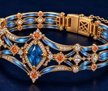 Blue Marquise Royal Bracelet / Hassan Parvaneh / Digital Artwork – Not Applicable / 2026 / Digital Jewellery Design (AI-Assisted) / NFS