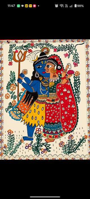 Ardhanarishwar kalamkari art