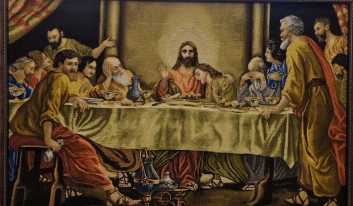 The Last Supper / Akram Abed Sichani / 110 × 70 cm / 2021 / Tabriz Carpet Tableau / Price not provided
