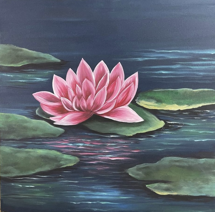 Marsh Lotus / Mohammad Hassan Afshinfard / 50 × 50 cm / 2026 / Oil Painting / Price not provided