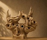 Trace / Kimia Dadras Moghaddam / 27 × 16 × 14 cm / 2025 / Organic Hand-Built Ceramic Sculpture / $500