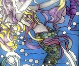 Moonlit Serenade / Samaneh Jafari /  40 × 60 cm / 2013 / Vitray (Stained Glass Painting) / $500