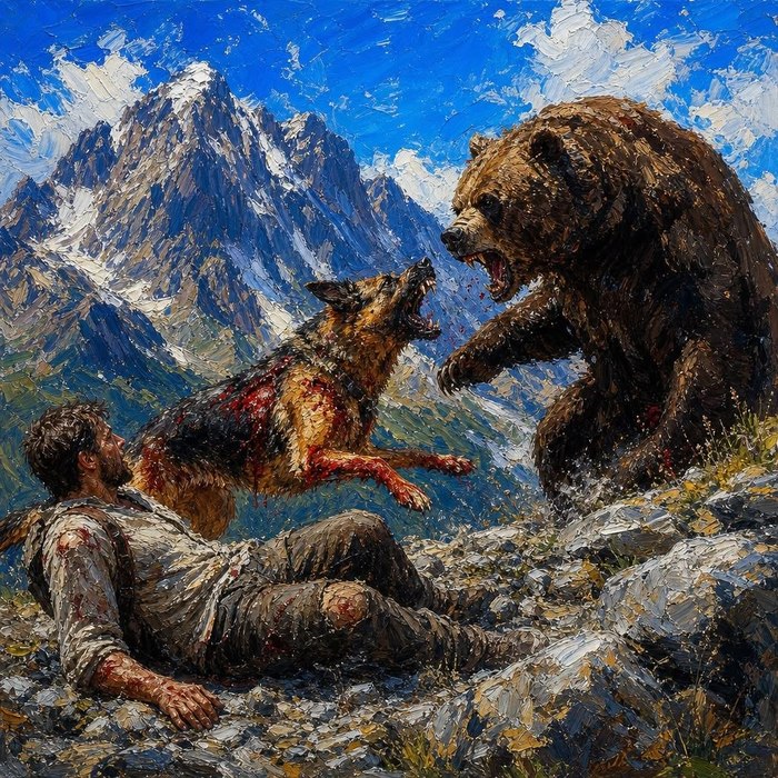 Canine Loyalty / Sima Nazarpour / 50 × 70 cm / 2026 / Oil on Canvas / $500