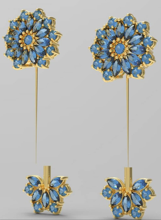 Nasim Zolanvari/ Technique: Matrix (Jewelry Design) / Size: 2.6*7.5 Cm/ Price: 200$