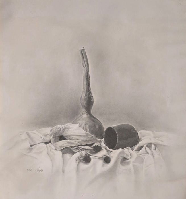Marjan Zakeri/ Technique: Charcoal/ Size: 50*54 Cm/ Price: 250$
