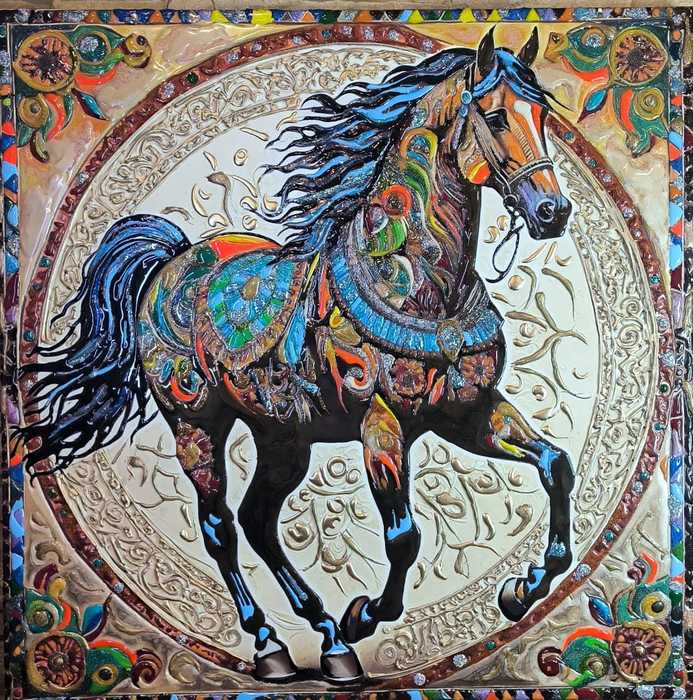 Marjan Masoudi/ Technique: Mixed Media/ Size: 70*70 Cm/ Price: 250$