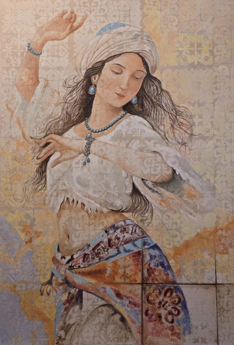 Marjan Derissi/ Technique: Oil Color (Mixed Media)/ Size: 100*70 Cm/ Price: 1200$