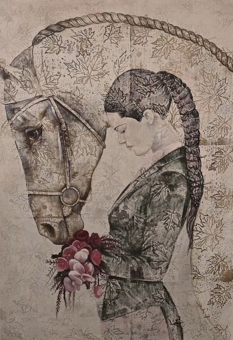 Marjan Derissi/ Technique: Oil Color (Mixed Media)/ Size: 100*70 Cm/ Price: 1000$
