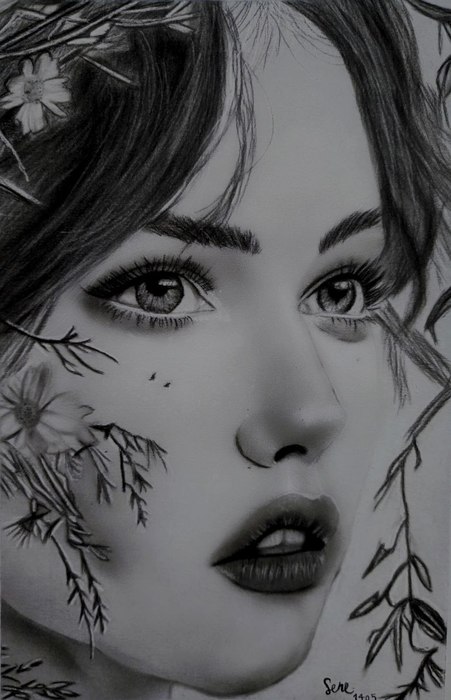 Sana Azari/ Technique: Charcoal/  Size: 20*30 Cm/ Price: 200$