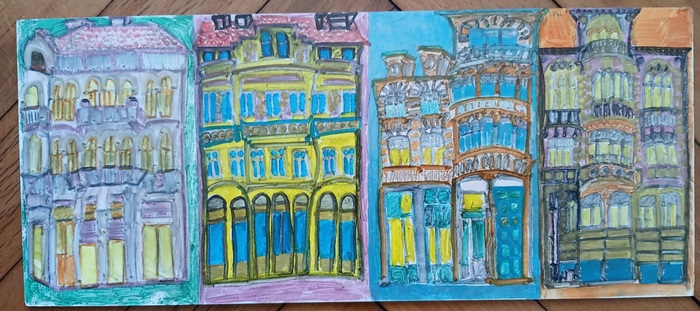 Street on wooden plaque