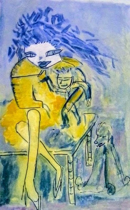 "Mother with the Child and the Dog"