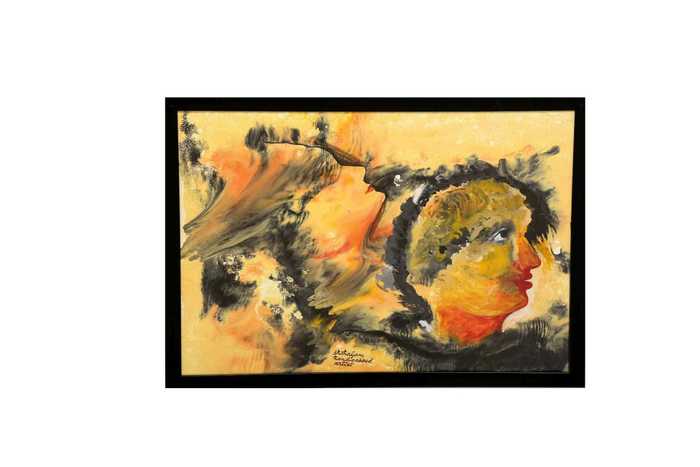 Paper painting, enamel color painting, inspirational art, sattire art