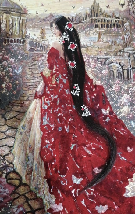 Neda Kazemi/ Technique: Mixed-Media,Textile Artwork/ Size: 50*70 Cm/ Price: 750$