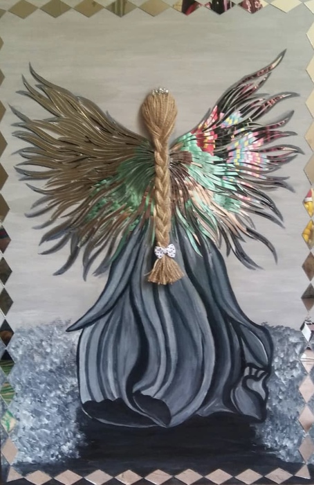 Mitra Shahrouei/ Technique: Acrylic, Mirrored, College/ Size: 100*80 Cm/ Price: 270$